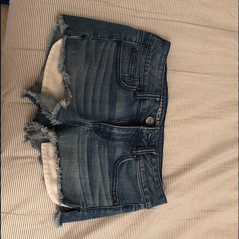 American Eagle Denim Shorts with Raw Hem
